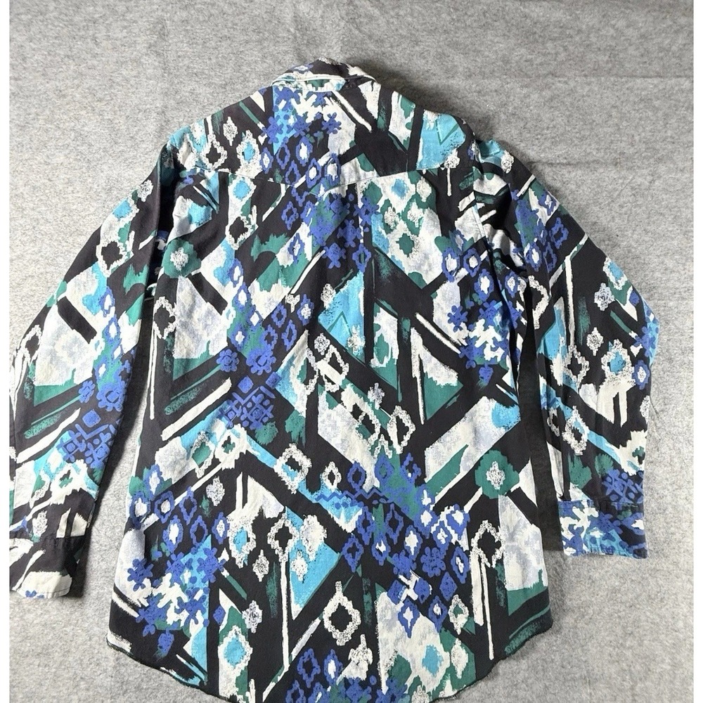 Wrangler Brushpopper Shirt Mens Aztec Cowboy Cut X-Long Tails 16. VTG 90s Nice
